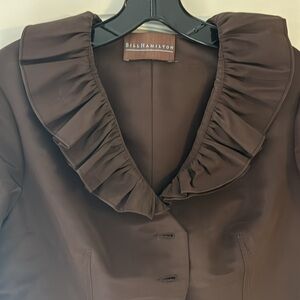 Rare Bill Hamilton Saks 100% Italian Silk Dress + Extra Fabric | Vintage M